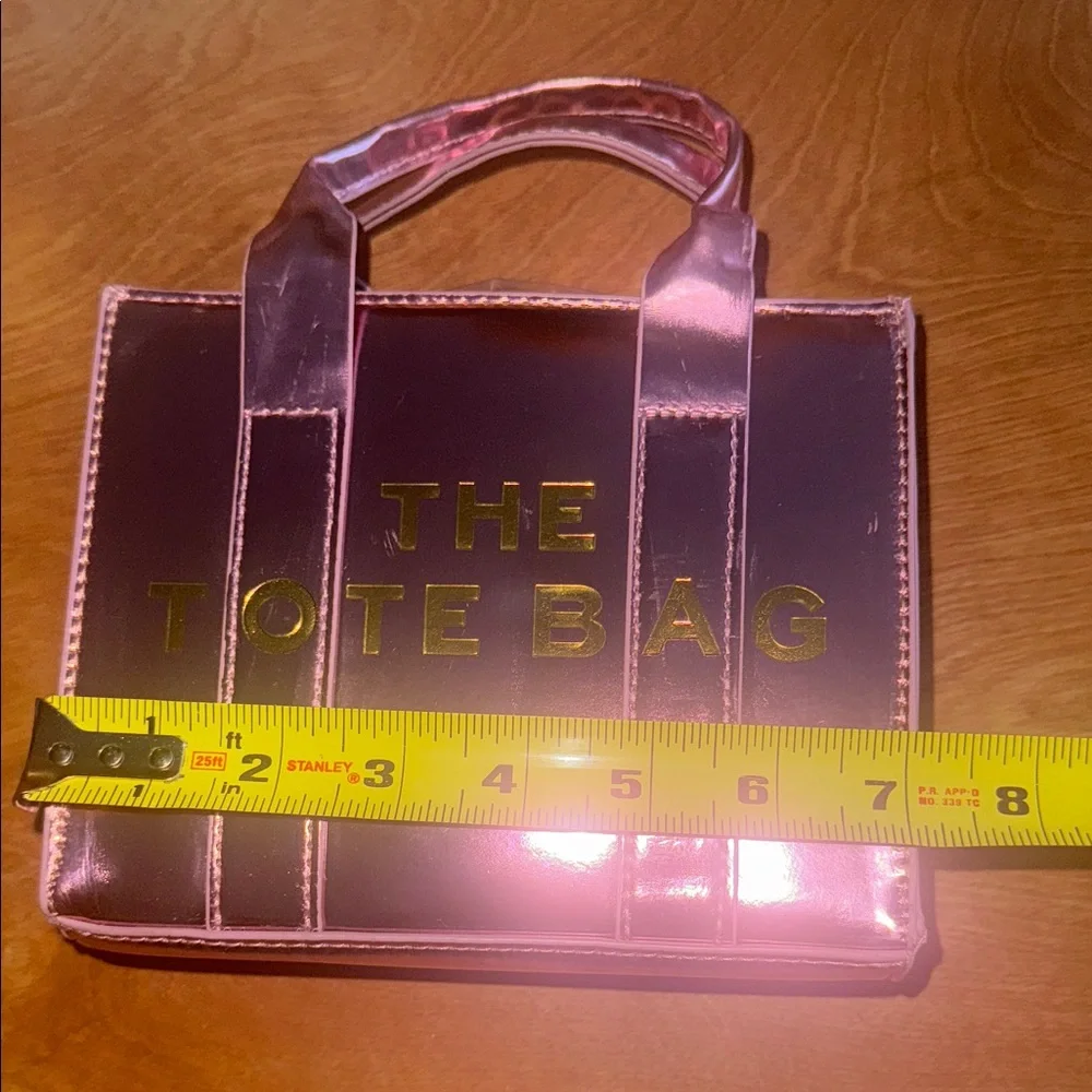 Fashion Metallic Pink Mini Tote Bag - Picture 7 of 13